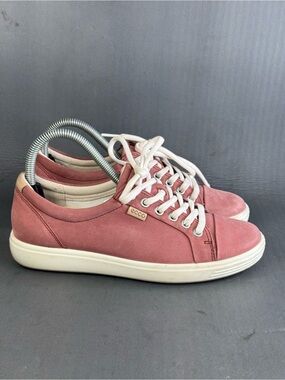 ECCO Soft 7 leather nubuck sneaker shoes womens size 6.5